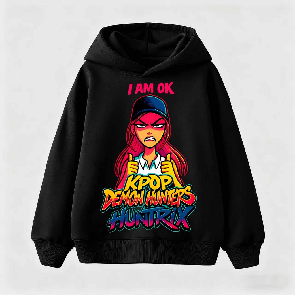 KPop Demon Hunters Hoodies Baby Girl Boy Clothes Fashion Hooded Sweatshirts K-Pop Demon Hunters Pullover Kids Outfits