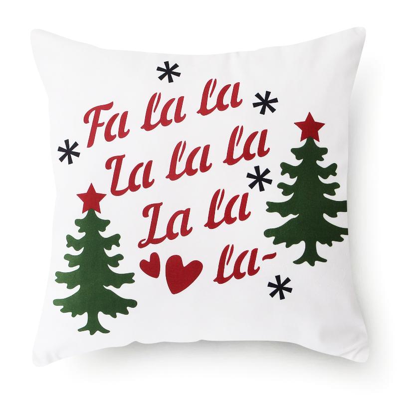45x45cm Weihnachten Frohe Weihnachten Dekorativer Druck Muster Kissenbezug Zuhause Wohnzimmer Sofa Dekokissenbezug