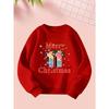 On September 22, 2025, a Festive Sweatshirt for Girls Featuring Creative Christmas Designs, Perfect for Autumn And Winter