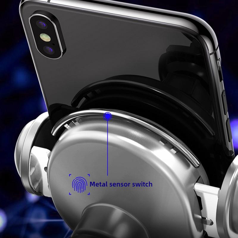 Wireless Car Charger 15W Fast Charging Auto Clamping Phone Holder for Convenient and Safe Driving