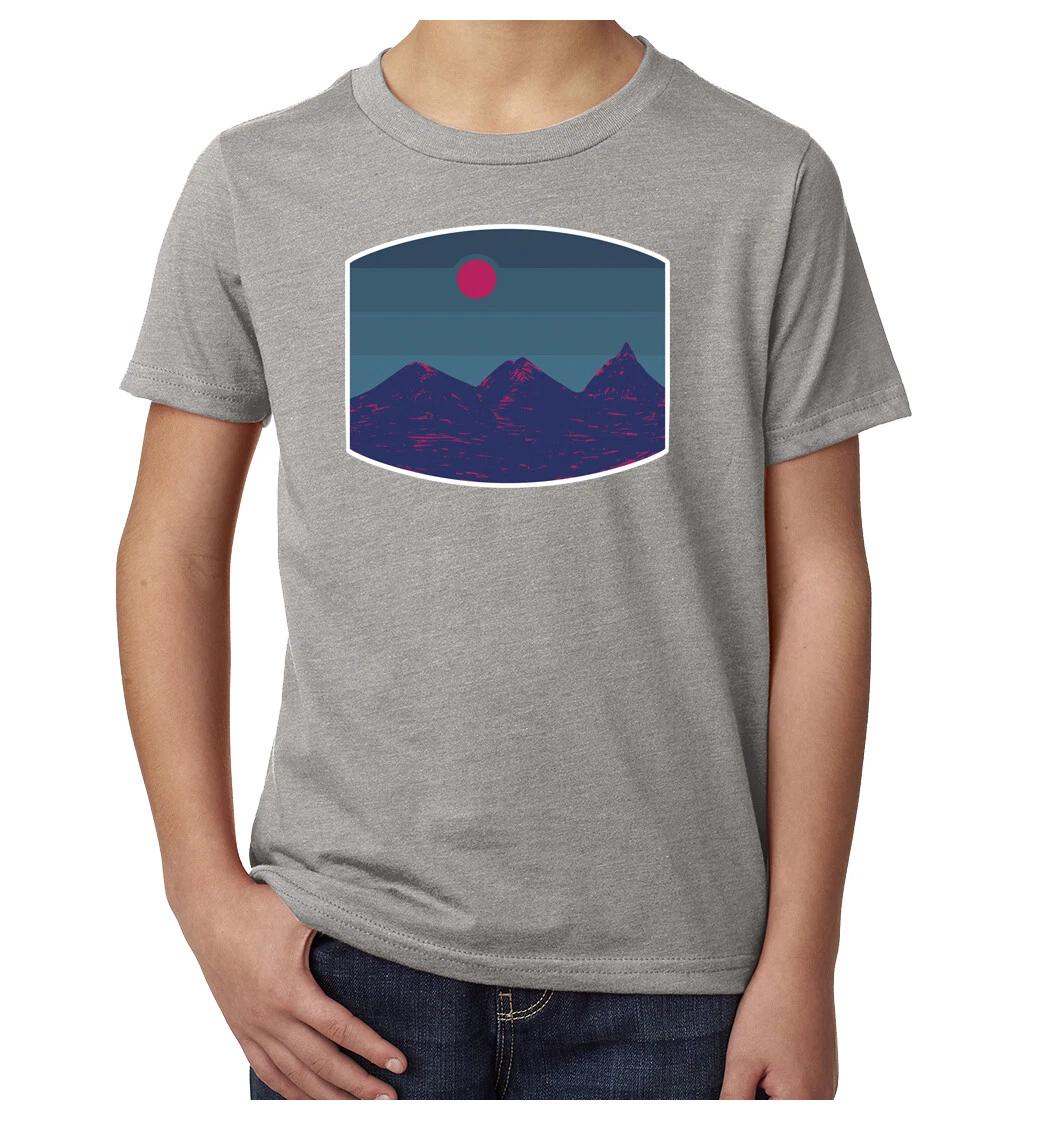 Blue Mountain Sunset T-Shirts, Youth Outdoor shirts, Outdoor life shirts S