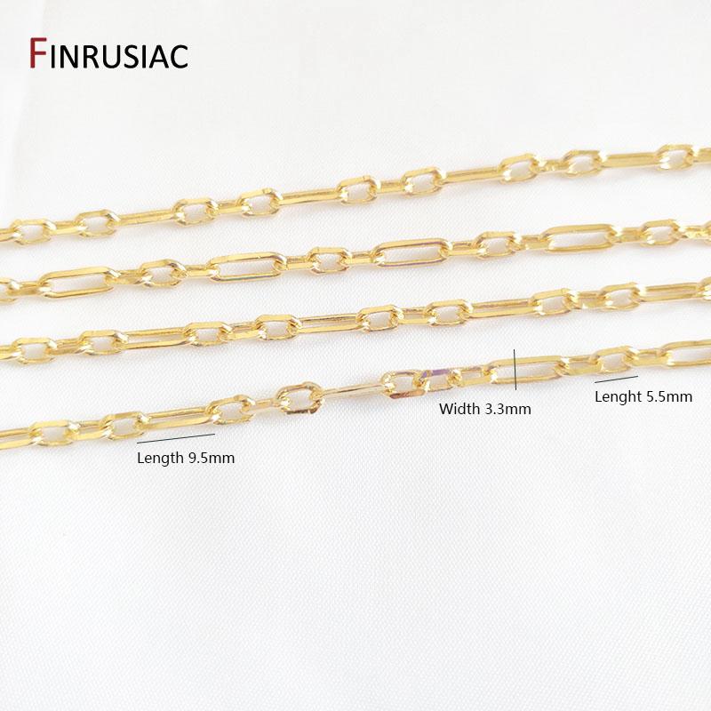 

3 New Design 14K Gold-Plated Chain Spool High-Quality Chains DIY Jewelry Making Accessories Length 1 meter