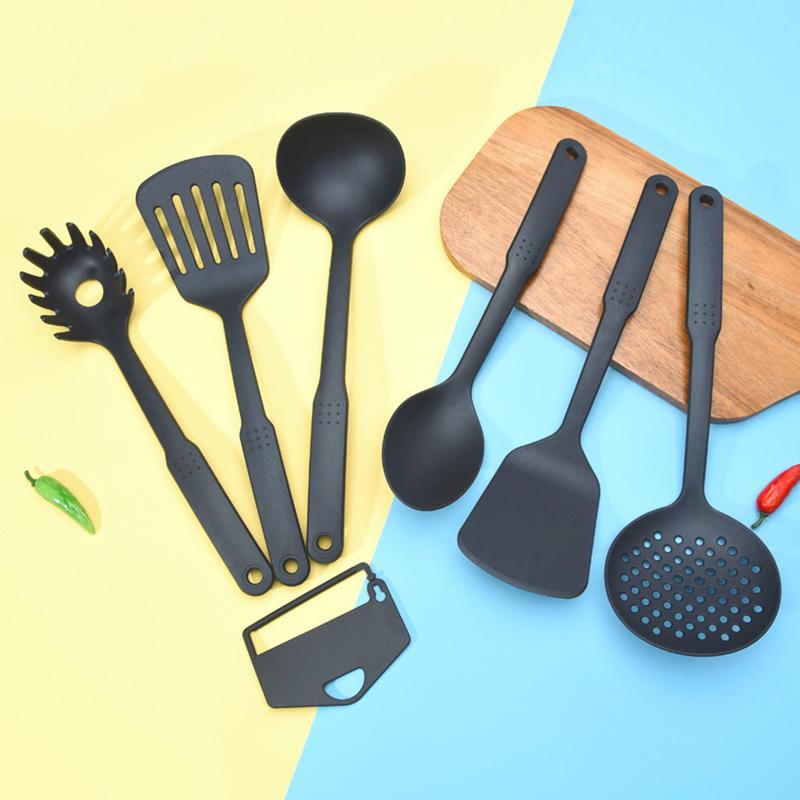 Non-stick Nylon Cookware Set (7 Pieces) - High-temperature Resistant Nylon Cooking Spoons And Spatulas