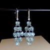 Silver Needle New Chinese Zircon Leaf Water Drop Earrings Light Luxury Premium Sense Earrings Retro Court Style Temperament Earrings Women