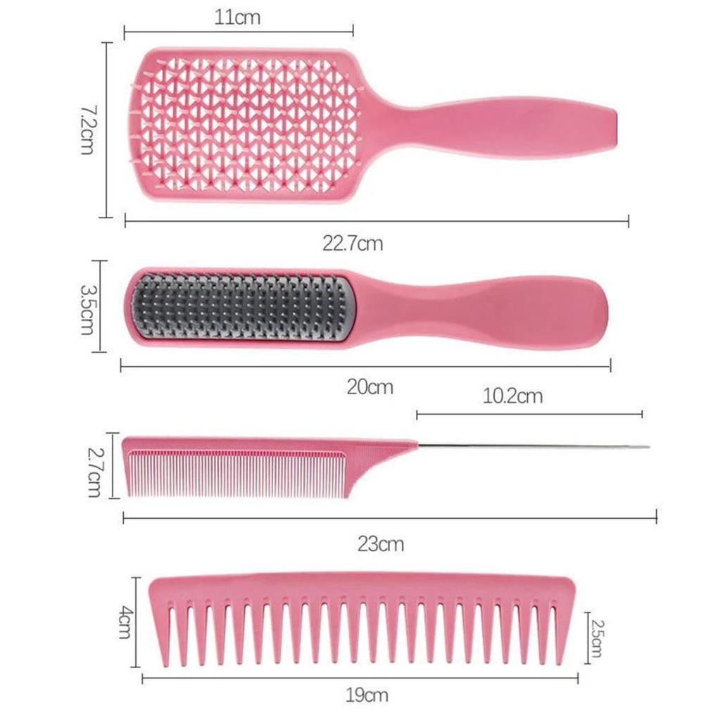 Hair Combs Set Hairstyling Tools Home Barber Shop Women Men Universal Ple Massage Wet Dry Detangling Brush Hairdressing Tool