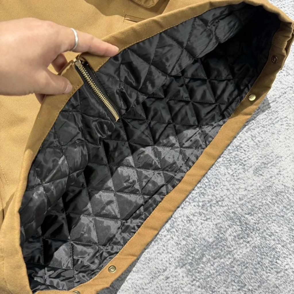 Detroit J01 Těžká canvasová bunda z čisté bavlny s retro klopou