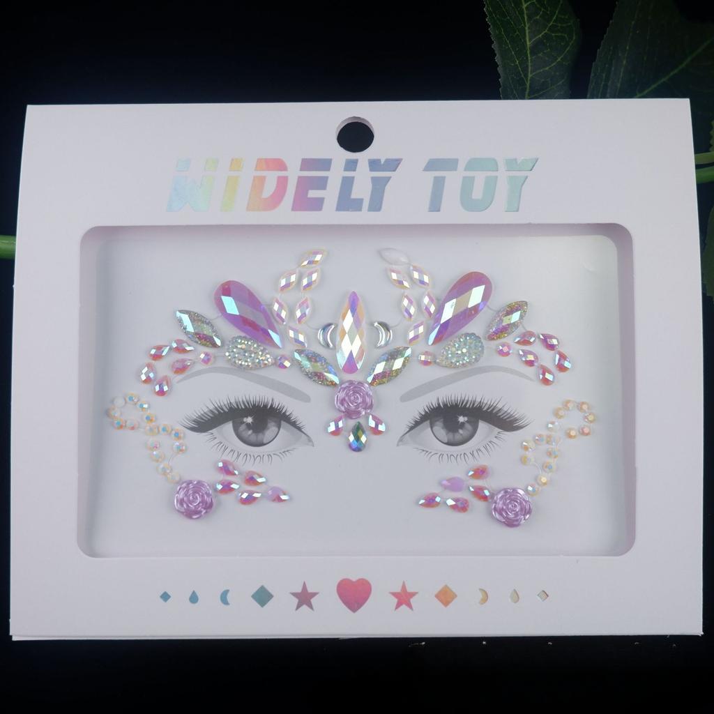 New Crystal Facial Eyebrow Sticker Eye Stickers Forehead Face Sticker Acrylic Gem Temporary Tattoo Party Rhinestone Makeup Tools