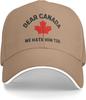Dear Canada We Hate Him Too Maple Leaf Baseball Cap Polyester Adult Adjustable Outdoor