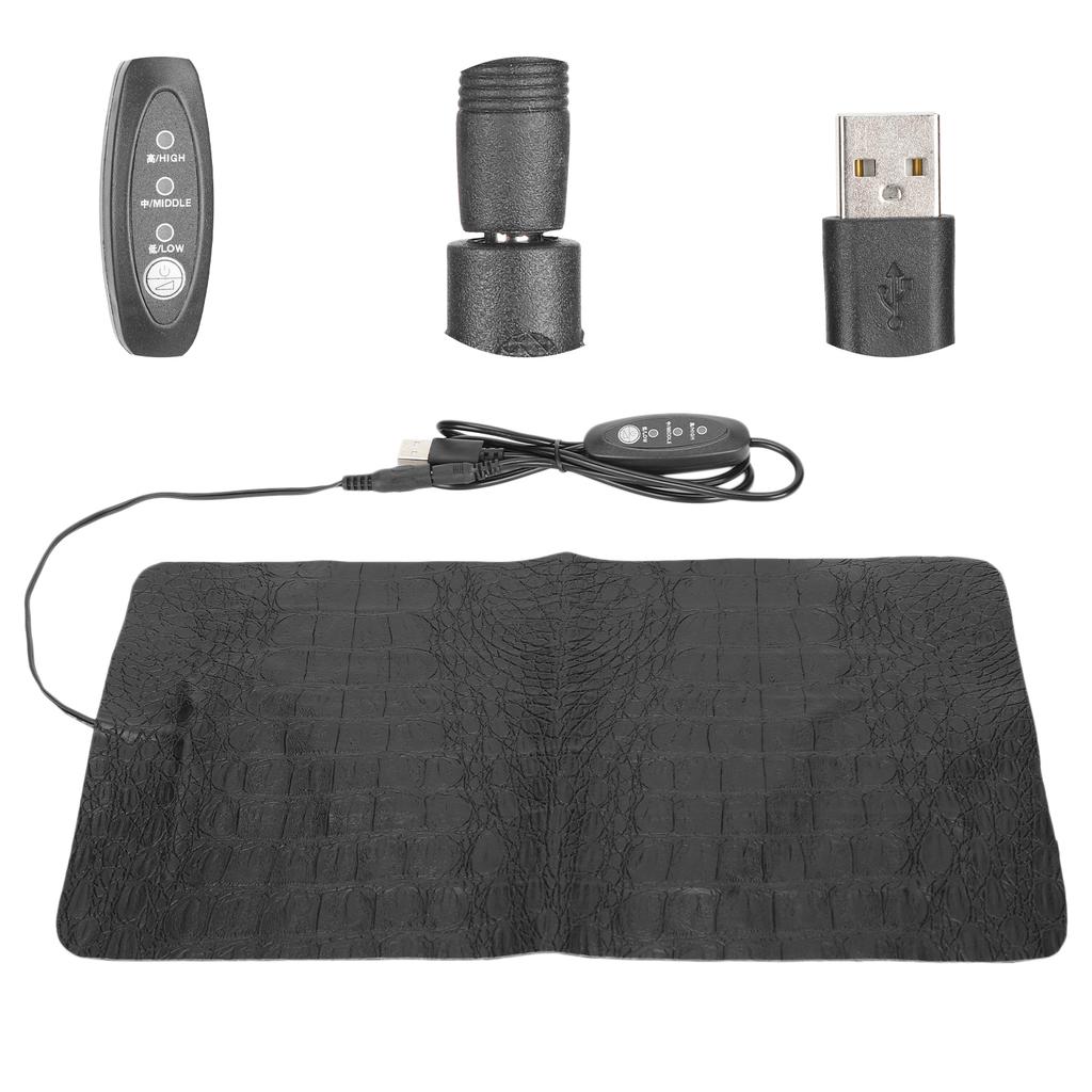 USB Reptile AntiScratch Heating Pad Waterproof Heat Mat for Reptiles Tortoise Lizard(Large )