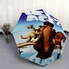 Ice Age 2 Die Schmelze Automatischer Faltbarer Cartoon-Regenschirm - 3-fach faltbares Design, Lebhaftes Cartoon-Muster, Geeignet für Outdoor-Aktivitäten, Ein Geschenk