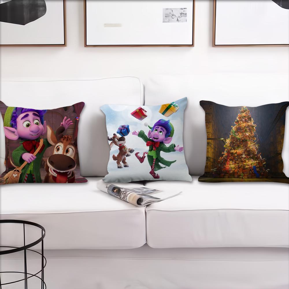 Mission Santa 2025 Cartoon cushion cover Pillow Cover Decoration Room Home Sofa living Office Car Nordic Simplicity