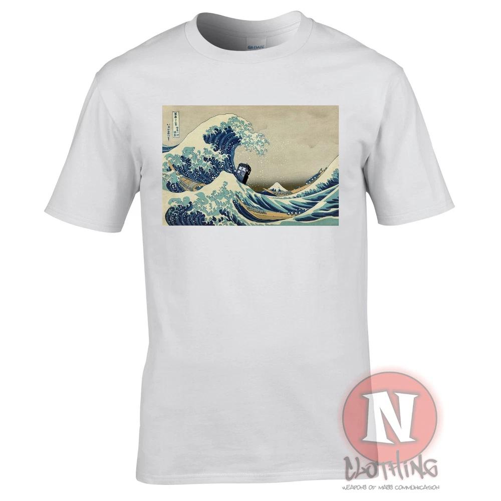 Tardis Great Wave TShirt Hokusai Aesthetic Japanese Dr Who Classic Art S