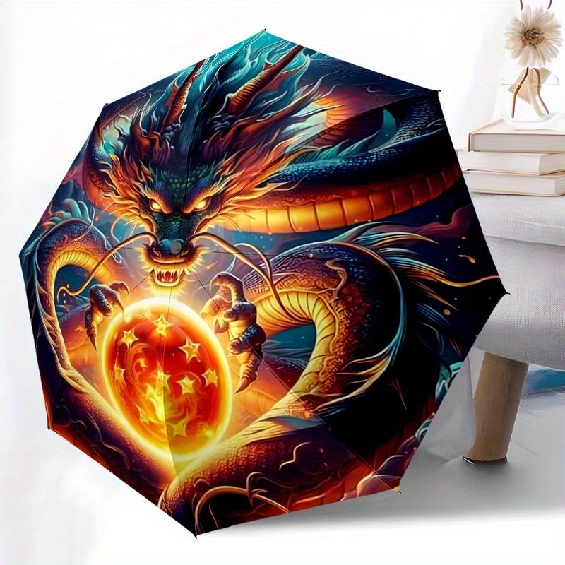 1pc Dragon Heart Automatic Opening and Closing Umbrella - Small Umbrella Suitable for Various Occasions N036