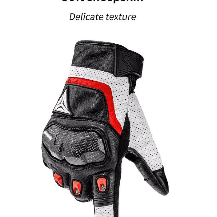 Motowolf Summer Motorcycle Glove Leather Sheepskin Motorcyclist Gloves Durable Biker Racing Gloves Moto Equipment for Men Women