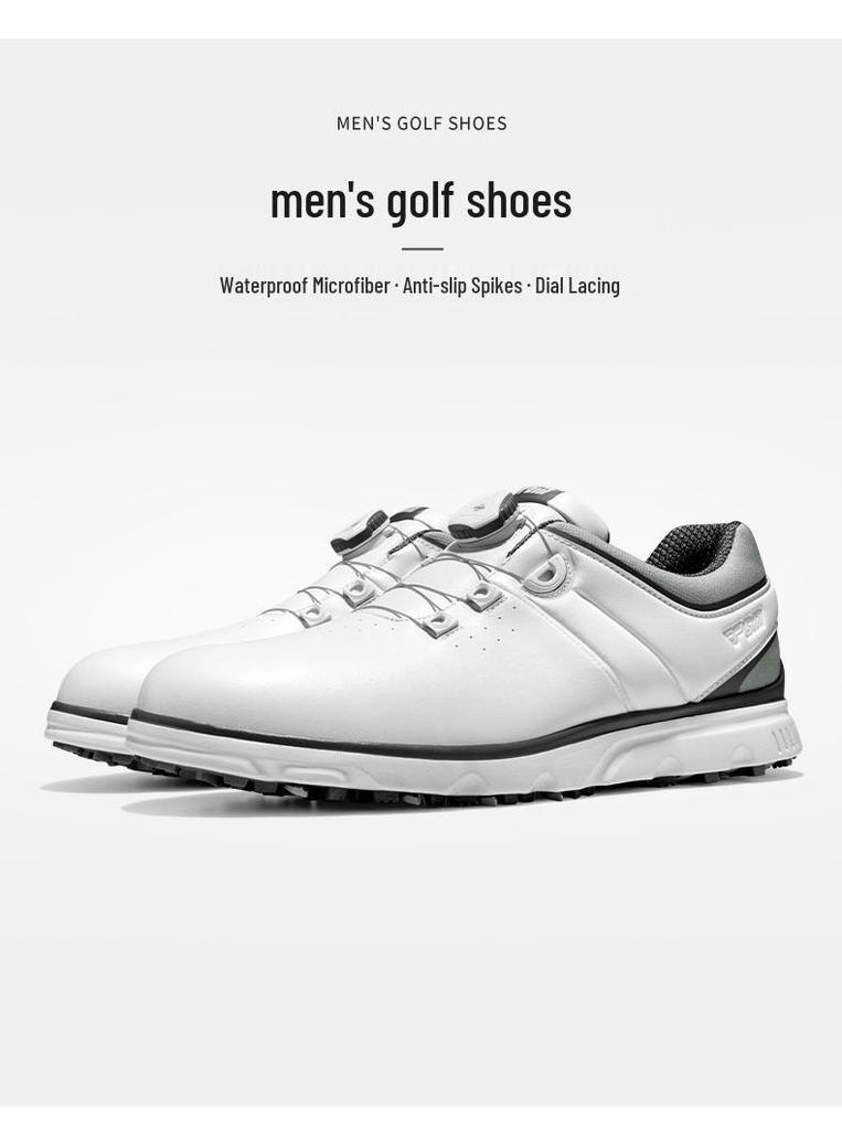 PGM Men's Breathable Non-Slip Golf Sneakers with Knob Laces for Autumn