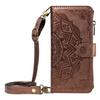 Portfel z wytłaczanej skóry Mandala Etui z klapką Do Samsung Galaxy A57 A37 A56 A36 A26 A55 A35 A54 A34 A25 A24 A23 4G 5G