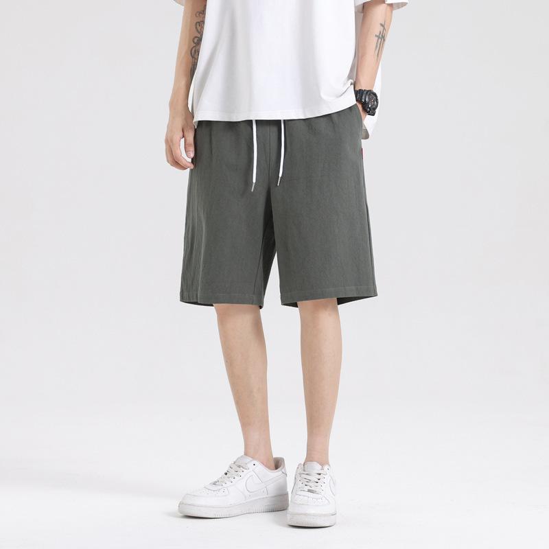 New Chinese linen pants summer light and breathable trendy men's shorts cotton and linen casual pants Chinese style men's clothing