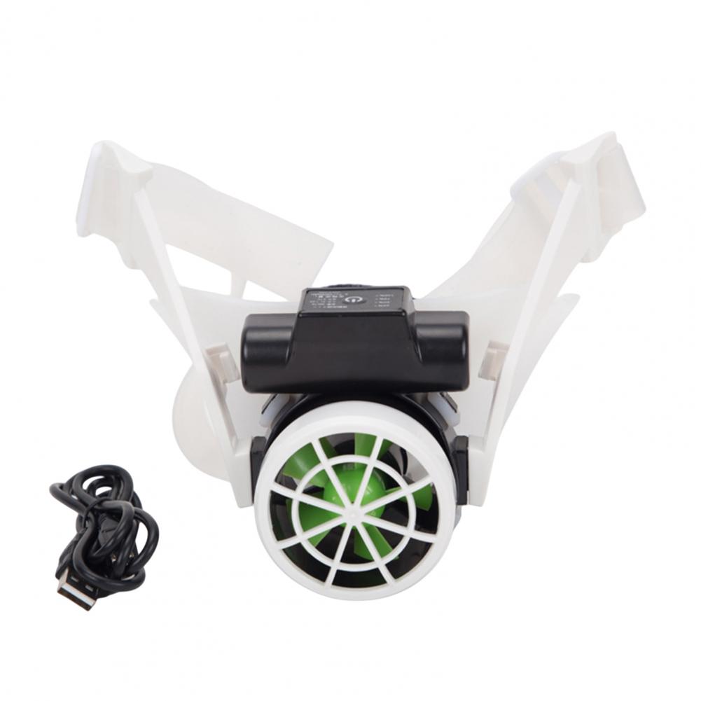 Head Mounted Cooling Fan Helmet Safety Cap Fan Strong Wind Adjustable Band Summer Outdoor Worker Hardhat Fan Division Turbofan