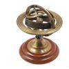 12.7 cm Armillary Sphere with Custom Text Bronze Armillary Globe with Wooden Stand Engraved Nautical Astrolabe for Him