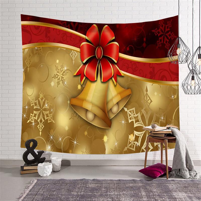 75X58cm Frohe Weihnachten Tapisserie Cartoon Santa Claus Gedruckt Wand Hängen Tuch Hintergrund Tuch Hause Dekorative Wand Decke