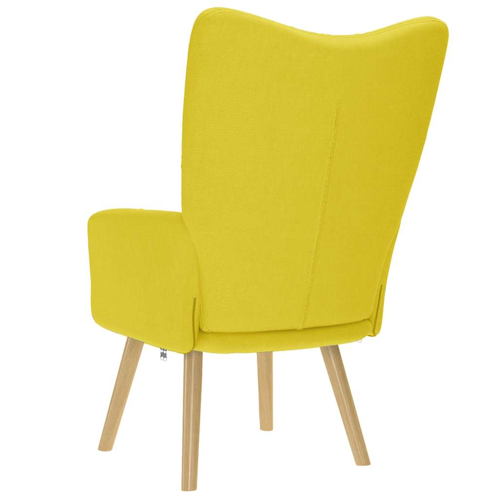 Relax Chair In Light Yellow Fabric