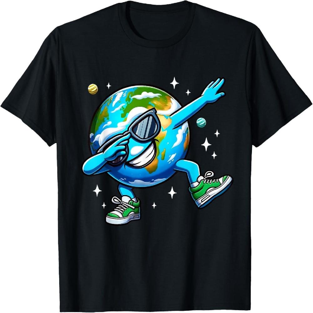Funny Earth Dab - Earth Day 2024 Kids Boys Dabbing Dance T-Shirt XXXXXL чёрный