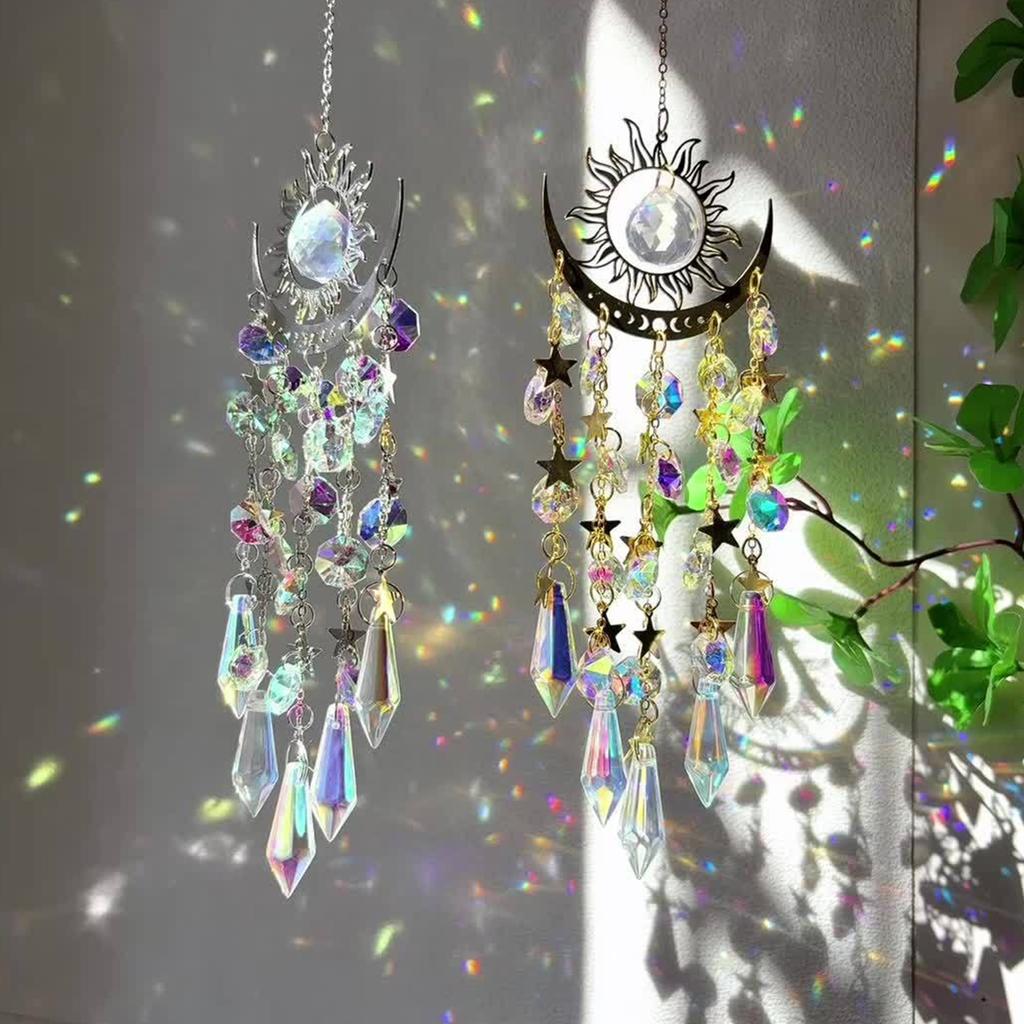 Sun Catching Crystal Hanging Sun Catching Star Sun Catching Indoor Window Crystal Hanging for Bedroom Home Garden