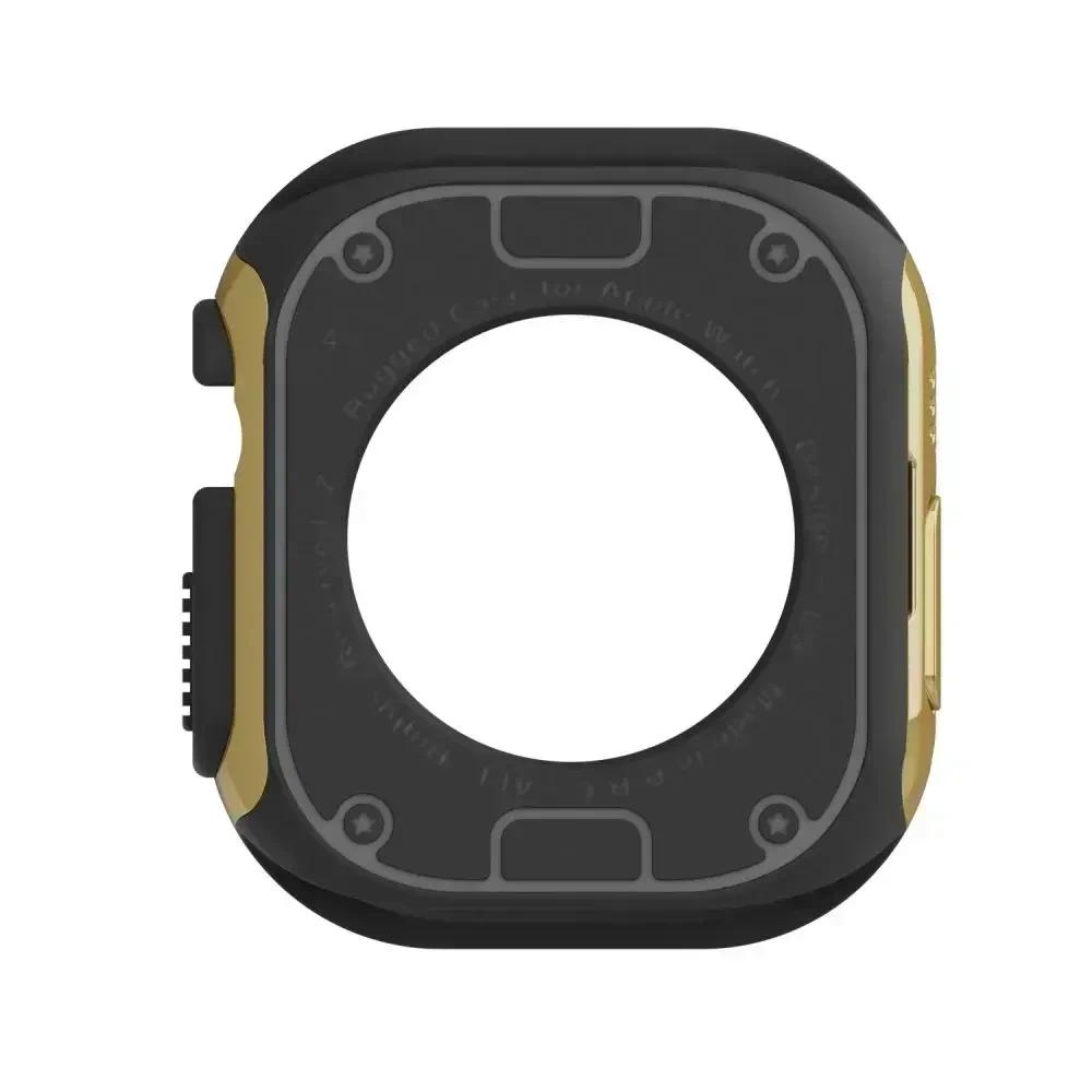2-in-1-Hülle für Apple Watch Serie 8/7/SE/6/5/4 Ultra 41 mm 45 mm 40 mm 44 mm 49 mm TPU + PC stoßfester Schutz Bumper für iwatch