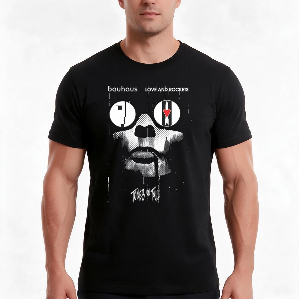 Bauhaus Tones On Tail Love And Rockets Shirt TShirt Summer Casual Cotton Tee Oversized Streetwear Tops Vintage Graphic Print