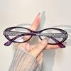 Elegant Rhinestone Cat Eye Reading Glasses for Women - Fashionable Blue Light Blocking Readers with Sparkling Rhinestones