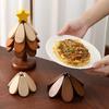 1 Stück Massivholz Esstisch Weihnachtsbaum Isoliermatte Hitzebeständige Topfuntersetzer Kreative Heim-Weihnachtsdekoration Festivalgeschenk