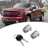 2Pcs Car Door Lock Cylinders with Keys for Chevrolet C1500 C2500 C3500 K1500 K2500 K3500 GMC Yukon Exterior Parts