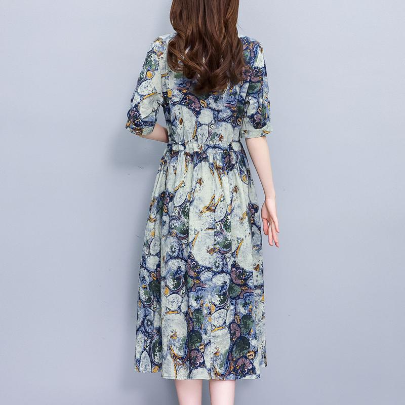 Fashion Summer Dresses for Women Plus Size Casual Short Sleeve Elegant Long Dress Summer Vintage Clothes