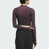 adidas Dance Seamless Comfortable Long Sleeve T-Shirt Women Tops Black Pulse-Magenta JJ1083