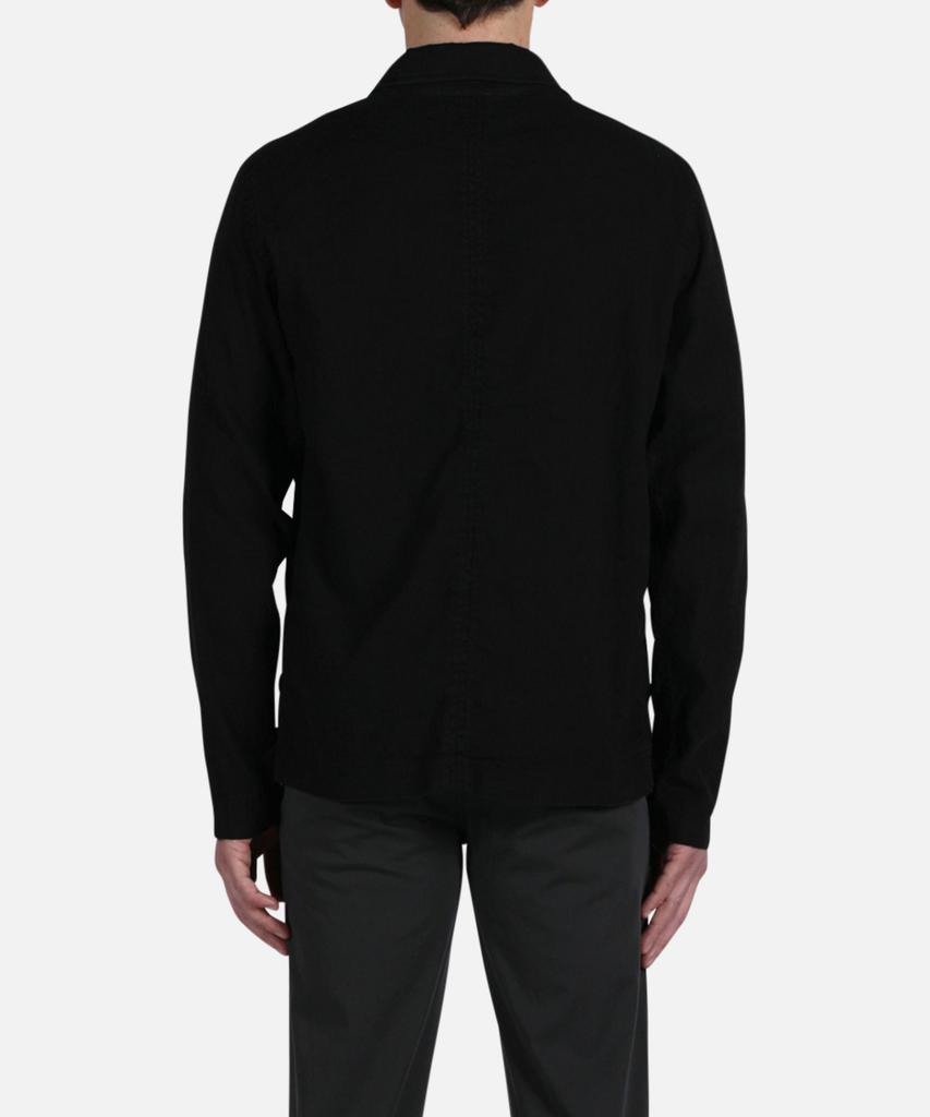 Panicale Black Cotton Linen Jacket