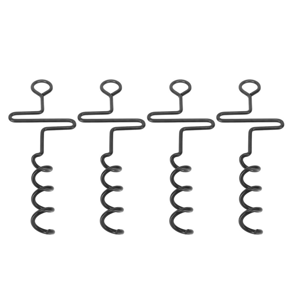 4PCS Spiral Tent Tacks Iron Stable Spiral Type Heavy Duty Spiral Tent Stake for Tent Trampolines