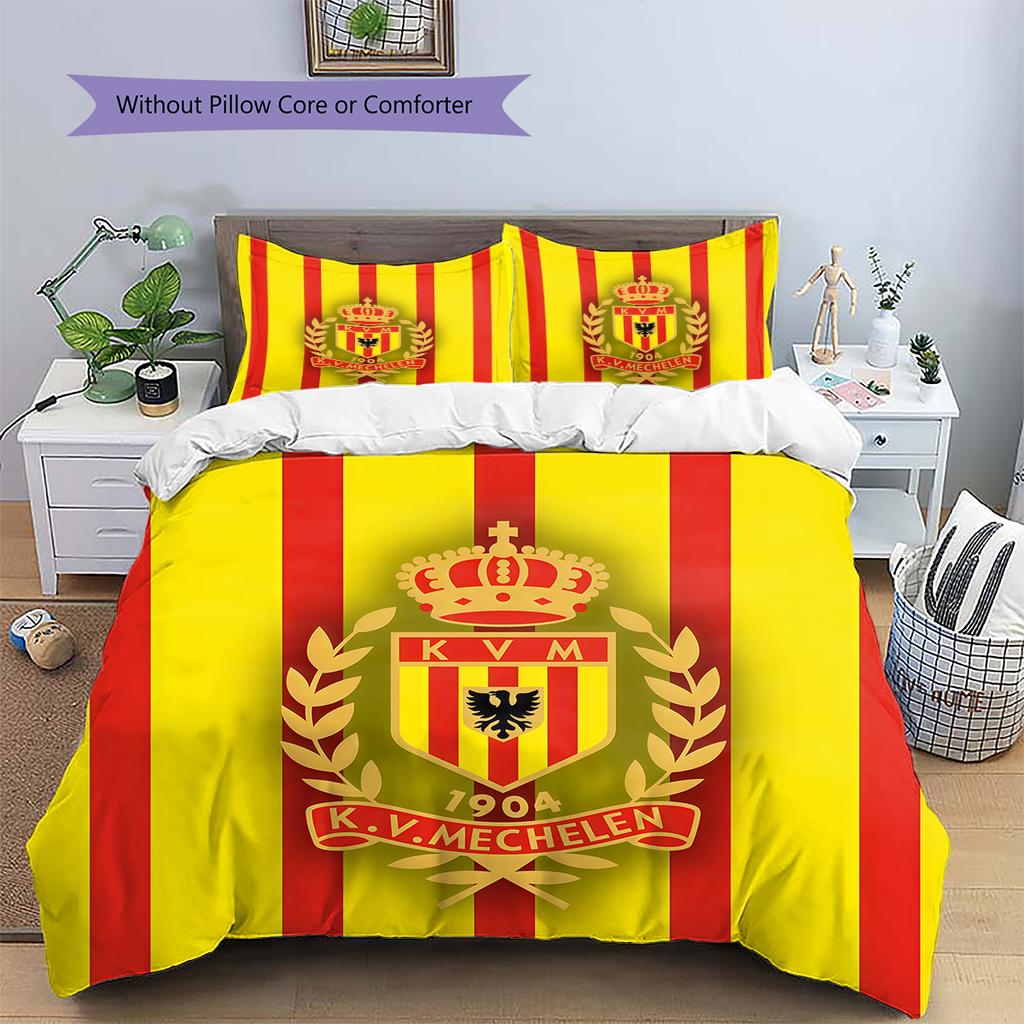 KV Mechelen Pattern Bedding Home Decoration Birthday Gift (1 * Duvet Cover + 2 * Pillowcase, Without Core)