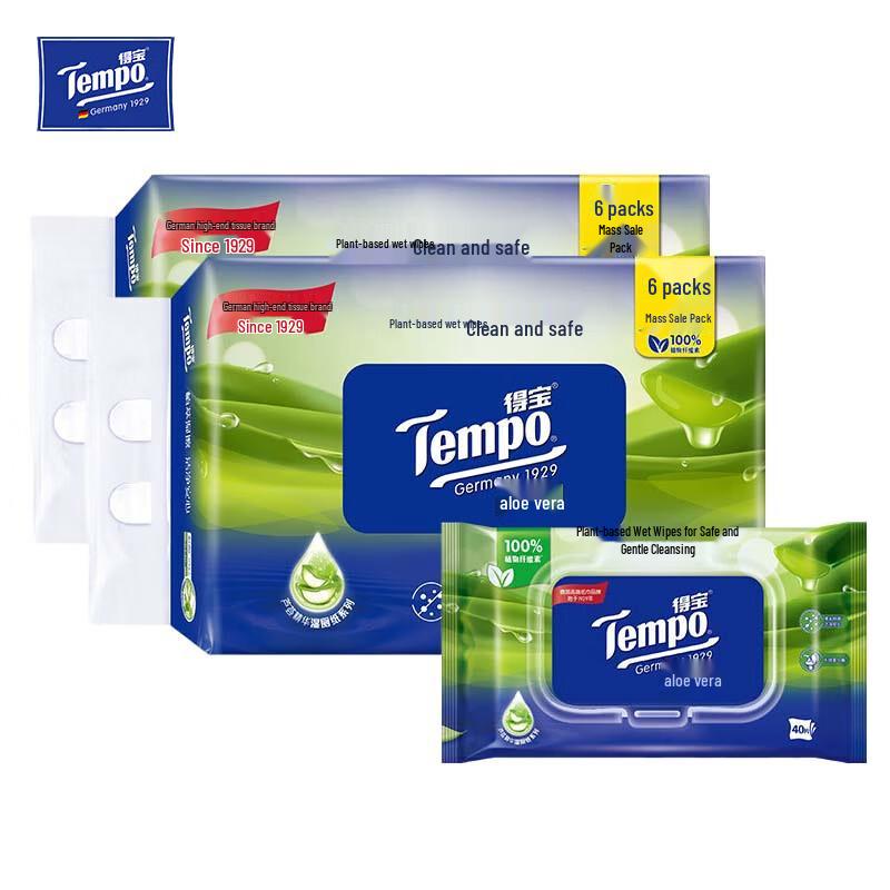 Tempo Aloe Scented Wet Wipes