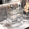 Acrylic Luxury Cosmetics Storage Box Organizer Table Transparent Dust-proof Makeup Lipstick Drawer Tall Cosmetics Organizer Case