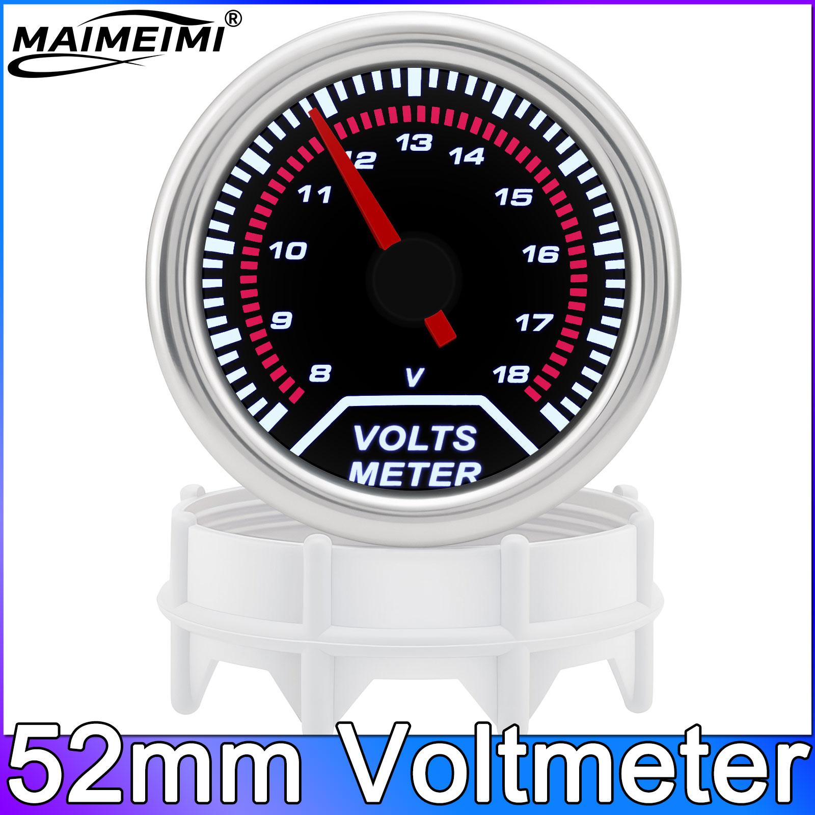 52mm 12V Car Oil Pressure Gauge 0-100PSI + Sensor Oil Press Gauges White LED Meter EXT Tachometer RPM Water Temp Oil Temp Meter Volt BG0142