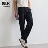 Baleno Men's S&K Tencel Blend Casual Straight Pants