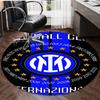 1pc I-Internazionale Milano Print Round Carpet Chair Round Carpet Suitable for Bedroom Living Room Home Decorative Carpet