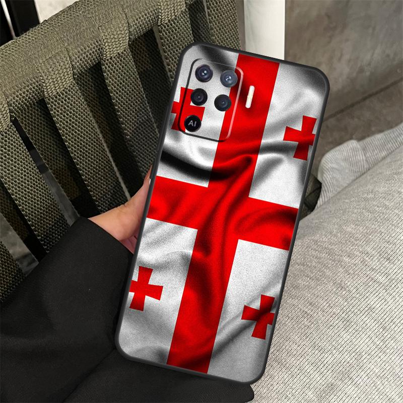 Georgia Flag Case For Oppo A38 A18 A58 A78 A98 A79 A40 A60 A80 A16 A76 A96 A15 A74 A94 A54 A77 A17 Cover