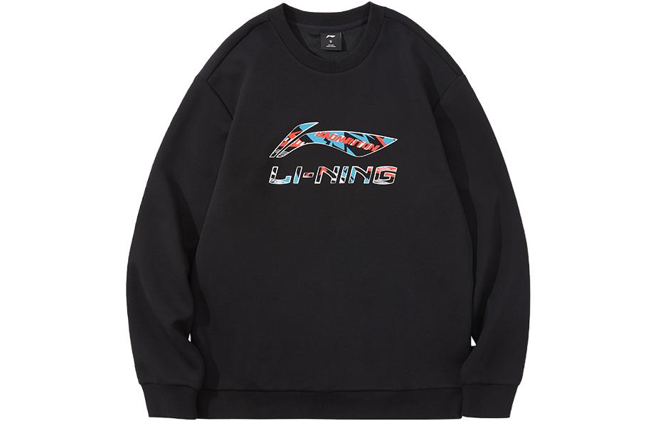 Li Ning Sweatshirt Men s Black/Bright Neon AWDTD85-3 L