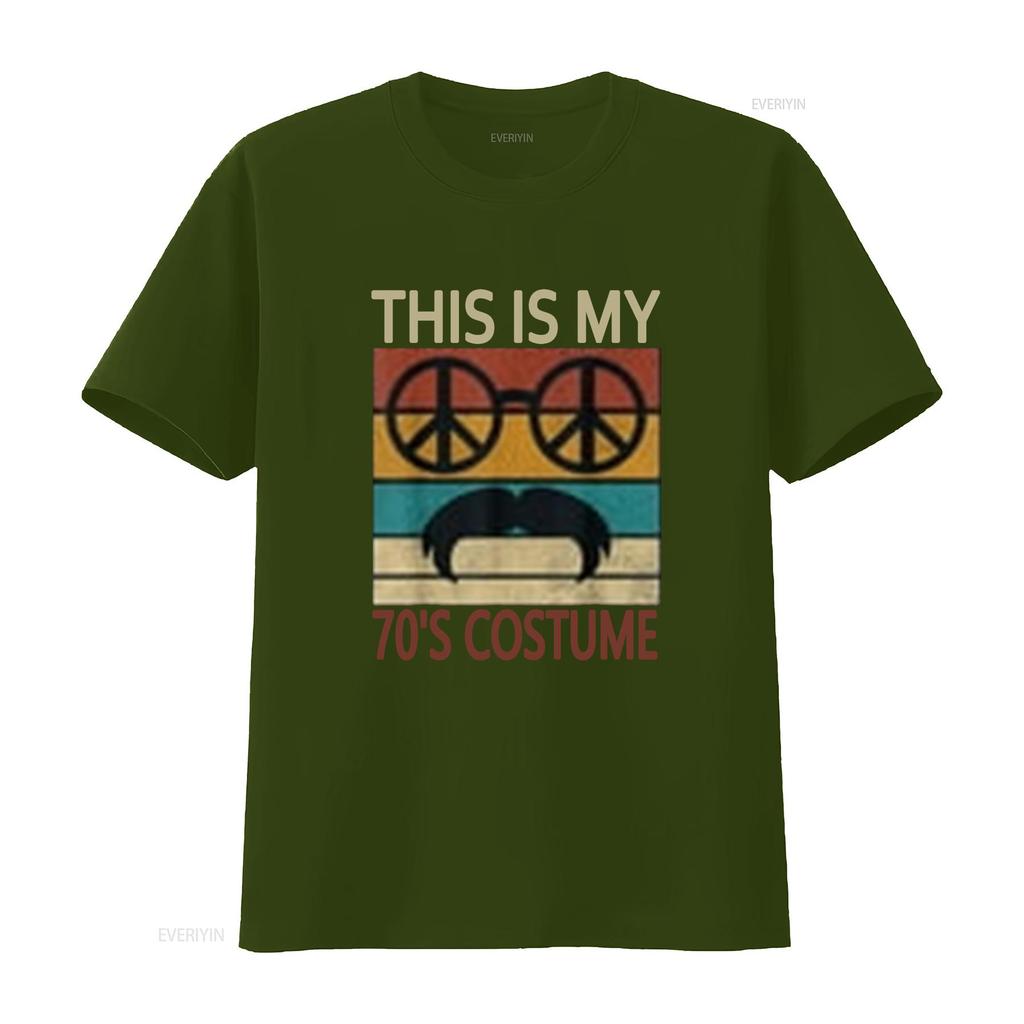 This Is My 70s Costume 70 Styles Men s Disco 1970s Outfit T Shirt Black 2X Large vintage Washed Stylish Versatile homme Soft