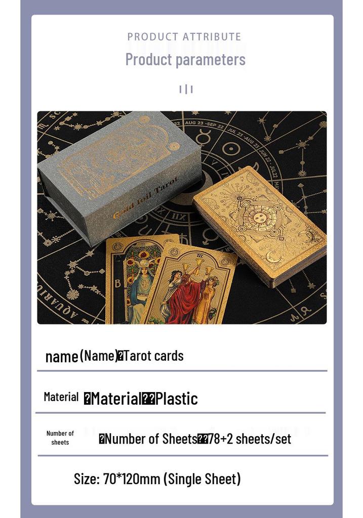 Classic Waite Waterproof Tarot Card Set with Tutorial - High-End Plastic Cards