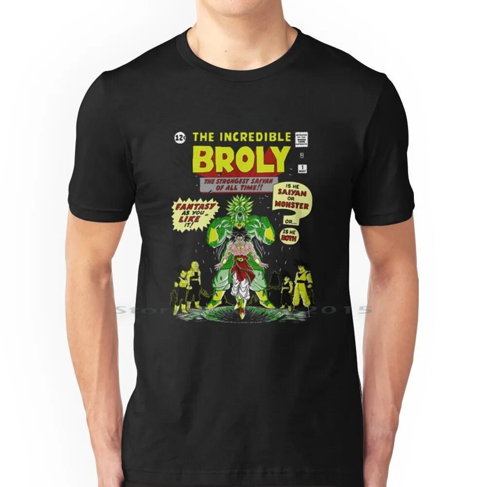 The Incredible Broly T Shirt 100 Cotton Rbrow Super Cartoons Animation Anime Manga Tv Z Broly Idea Quote Sayings Funny Humor