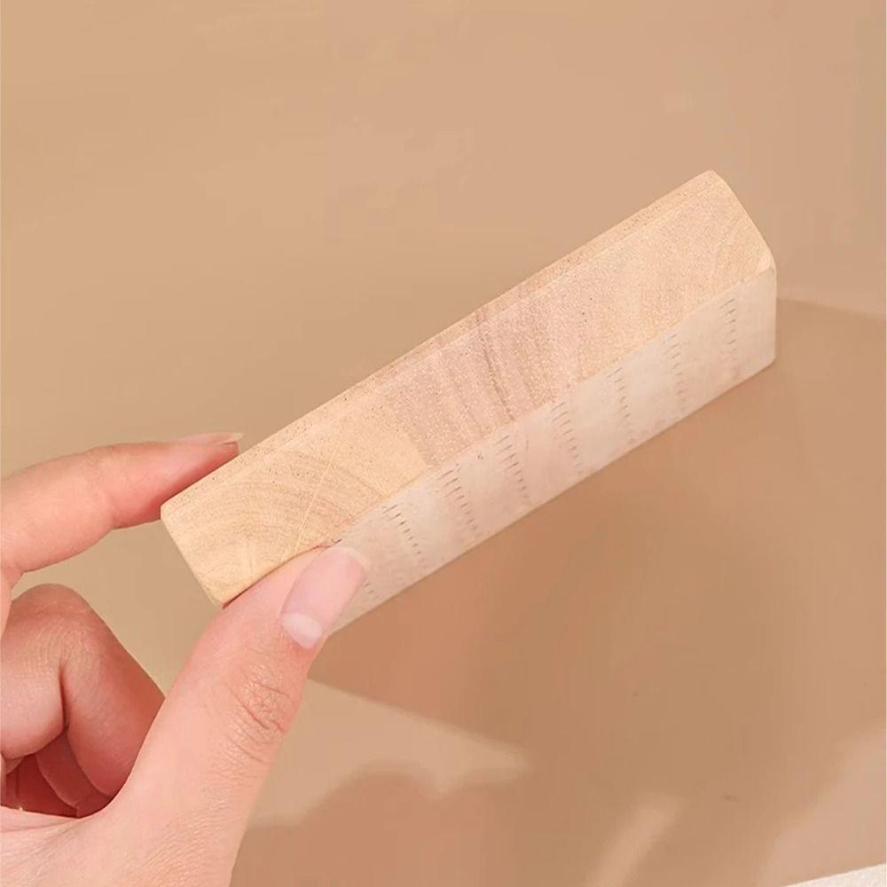 2Pcs Square Wooden Polishing Head Storage Board Save Space Nail Tools Storage Stand  Manicure Tools