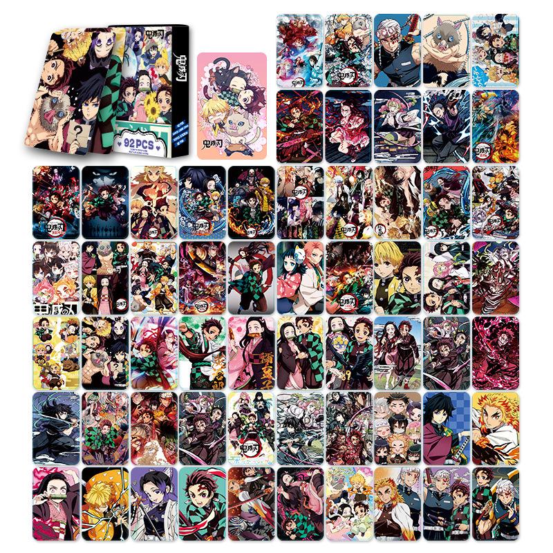 Demon Slayer LOMO Cards: 92 Double-Sided HD Color Photo, Greeting Cards, Bookmarks & Stickers Collection