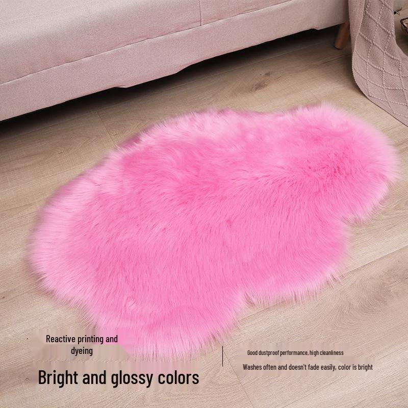 Cloud-Shaped Long Pile Rug for Bedroom or Living Room - Cute, Luxurious, and Machine Washable
